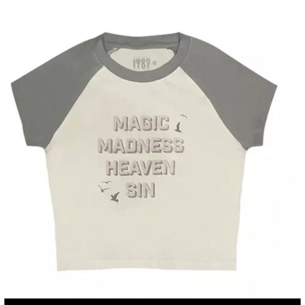 1989 Taylor Swift Shirt Magic, Madness, Heaven Sin Baby T shirt Large Authentic‌
